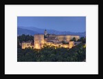 View of Alhambra Palace in the evening by Anonymous