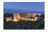 View of Alhambra Palace in the evening by Anonymous