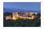 View of Alhambra Palace in the evening by Anonymous