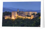 View of Alhambra Palace in the evening by Anonymous