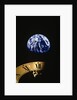 Earth and clock face at 11:57 by Anonymous