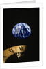 Earth and clock face at 11:57 by Anonymous
