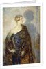 Portrait of Lady Abdy, three-quarter length, wearing a Fur Wrap by Ambrose McEvoy