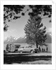 1950s family station wagon and camper at Jackson Lake, Wyoming by Anonymous