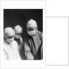 1920s 1930s doctor and two nurses wearing surgical masks by Anonymous