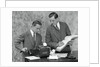 1920s bookkeeper and young assistant by Anonymous