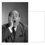 1960s balding man with a shocked expression by Anonymous