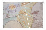 A close up of Charles Darwin on the back of a ten pound note by Anonymous