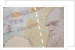 A close up of Charles Darwin on the back of a ten pound note by Anonymous