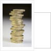 A pile of pound coins on a table by Anonymous