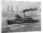 1940s tugboat on Hudson River in NYC by Anonymous