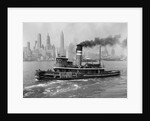 1940s tugboat on Hudson River in NYC by Anonymous