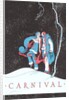 Carnival Clowns in Snow at Night by Anonymous