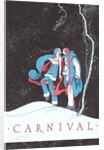 Carnival Clowns in Snow at Night by Anonymous