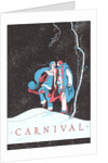 Carnival Clowns in Snow at Night by Anonymous