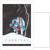 Carnival Clowns in Snow at Night by Anonymous