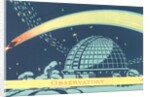 Observatory and Comet by Anonymous