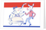 Elephant Dancing with Donkey Political Poster by Anonymous