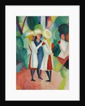 Three Girls in Yellow Straw Hats I by August Macke