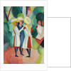 Three Girls in Yellow Straw Hats I by August Macke