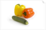 Bell pepper and zucchini by Anonymous