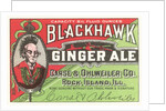 Blackhawk ginger ale label by Anonymous