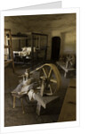 Spinning wheel and looms at La Purisima Mission in Lompoc California by Anonymous