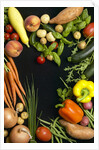 Mixed fruit and vegetables by Anonymous