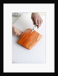 Deboning a salmon fillet by Anonymous