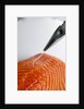 Deboning a salmon fillet by Anonymous