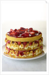 Strawberry shortcake with cornbread by Anonymous