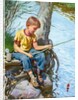 Young Boy at a Fishing Hole. by Anonymous