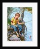 Young Boy at a Fishing Hole. by Anonymous