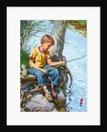 Young Boy at a Fishing Hole. by Anonymous