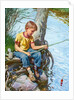 Young Boy at a Fishing Hole. by Anonymous