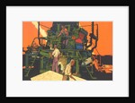 Workers with Big Machine by Anonymous