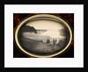 Daguerreotype of couples standing in front of Niagara Falls by Platt D. Babbitt