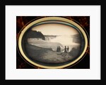 Daguerreotype of couples standing in front of Niagara Falls by Platt D. Babbitt