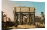 View of the Arch of Constantine with the Colosseum by Canaletto