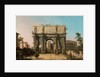 View of the Arch of Constantine with the Colosseum by Canaletto