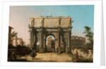 View of the Arch of Constantine with the Colosseum by Canaletto