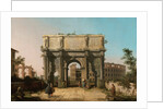 View of the Arch of Constantine with the Colosseum by Canaletto