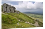 View From Cadair Idris Looking North Towards Dolgellau Over Fields and Countryside by Anonymous