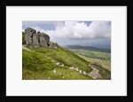 View From Cadair Idris Looking North Towards Dolgellau Over Fields and Countryside by Anonymous