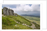 View From Cadair Idris Looking North Towards Dolgellau Over Fields and Countryside by Anonymous