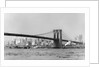 The Brooklyn Bridge spans the East River, ca. 1910. by Anonymous
