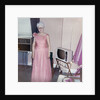 Grandma is all dressed up and standing next to a TV, ca. 1965 by Anonymous