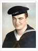 Young sailor's formal US Navy portrait, ca. 1942. by Anonymous