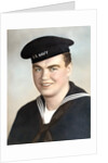 Young sailor's formal US Navy portrait, ca. 1942. by Anonymous
