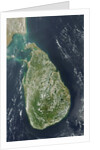 Satellite view of Sri Lanka by Anonymous